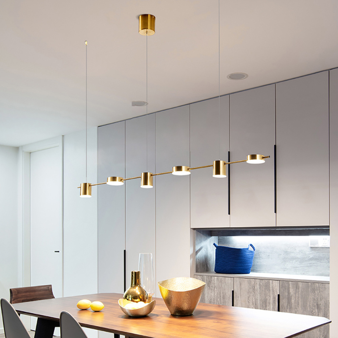 Suspension Dôme Moderne en Aluminium pour Éclairage Élégant d'Îlot de Cuisine Éclairage Electro Paris