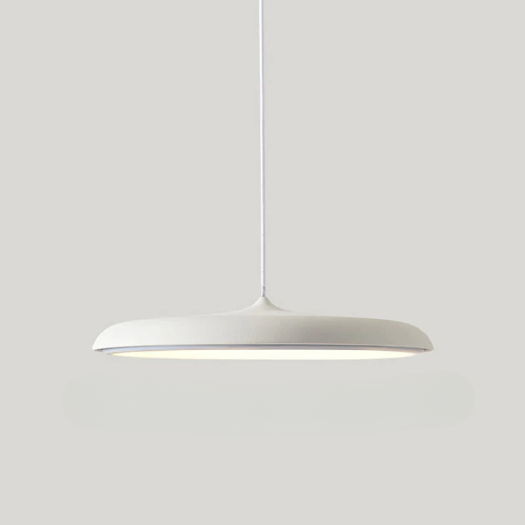 Suspension Scandinave avec Abat-jour Wabi-Sabi – Lampe Polymère Faite Main pour Salle à Manger Éclairage Electro Paris Blanc 40cm
