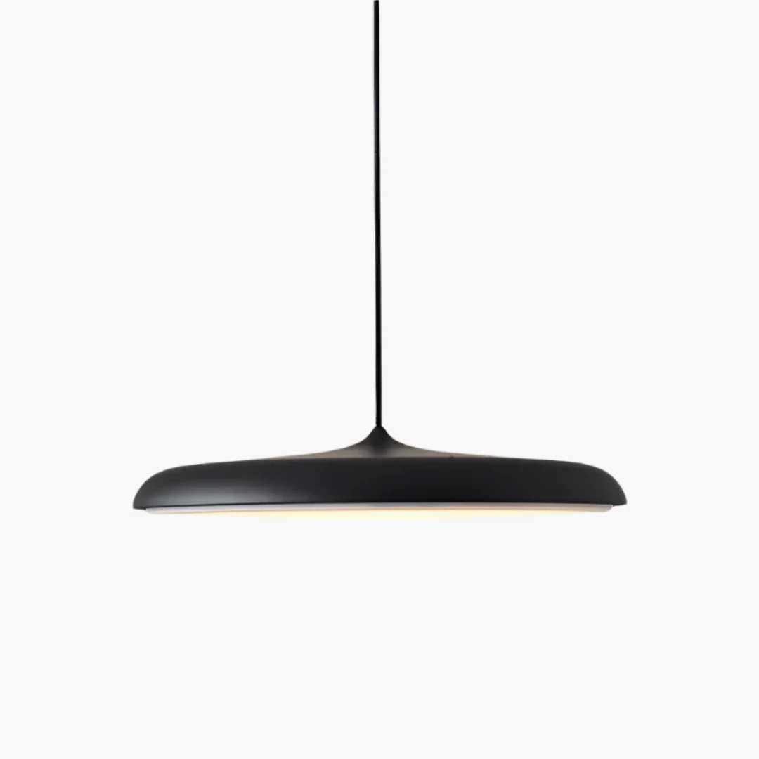 Suspension Scandinave avec Abat-jour Wabi-Sabi – Lampe Polymère Faite Main pour Salle à Manger Éclairage Electro Paris Noir 25cm