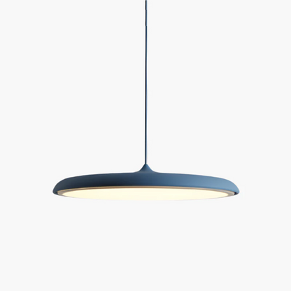 Suspension Scandinave avec Abat-jour Wabi-Sabi – Lampe Polymère Faite Main pour Salle à Manger Éclairage Electro Paris Bleu 25cm
