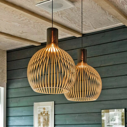 Lampe Suspendue en Bambou Naturel Ceiling Lamp Electro Paris
