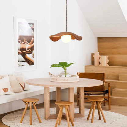 Lampe Plafonnier en Céramique avec Abat-jour Courbé au Style Wabi-Sabi Éclairage Electro Paris