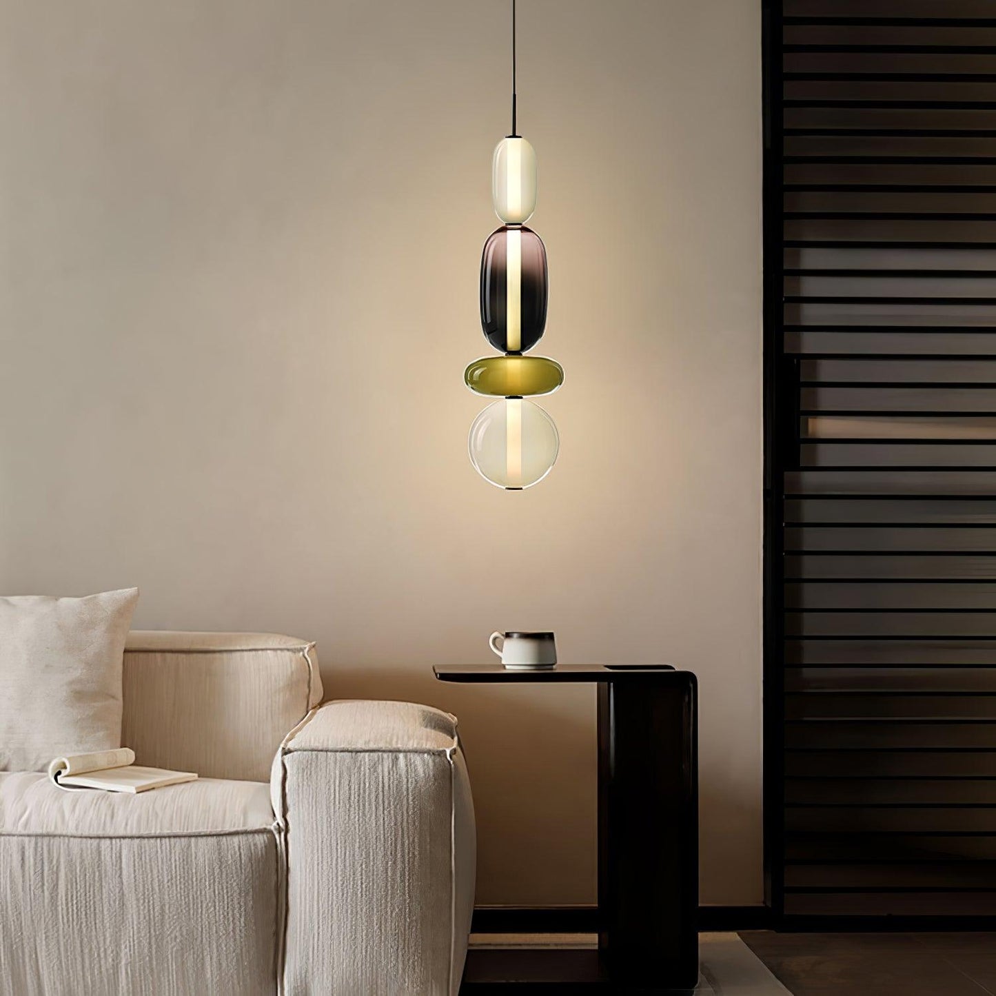 Plafonnier Lampe Suspendue en Verre Coloré – Éclairage Moderne pour Salon et Salle à Manger, 30 cm Éclairage Electro Paris