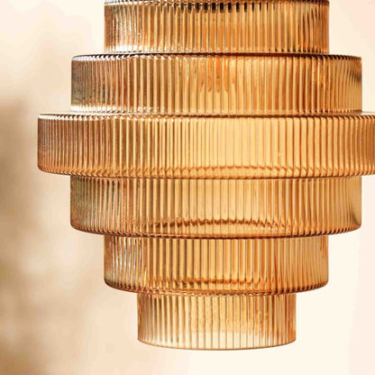 Suspension moderne en verre couleur laiton au design bouteille Lampe suspendue Electro Paris