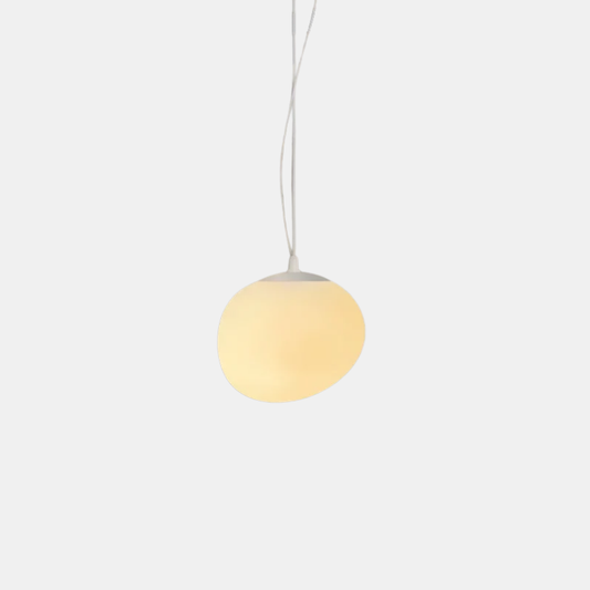 Lampe à Suspension Blanche Moderne Boden Pebble – Éclairage Élégant et Ambiance Apaisante Éclairage Electro Paris Petit : Dia 15 cm x H 12 cm