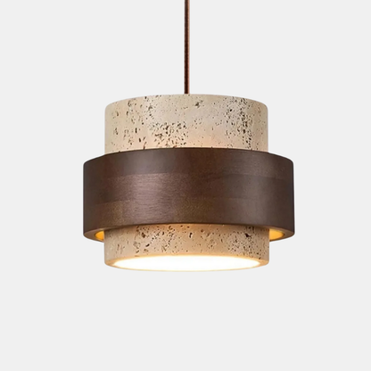 Lampe à Suspension en Travertin Japonais – Éclairage Élégant et Naturel pour Intérieur Moderne Éclairage suspendu Electro Paris