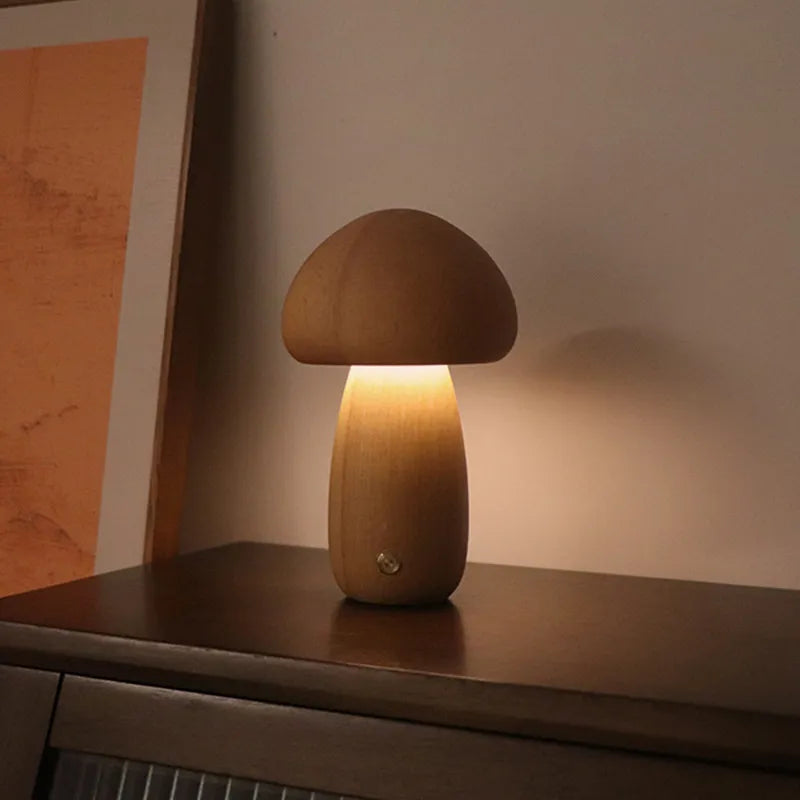 Lampe Tactile Sans Fil en Bois pour Ambiance Intérieure Table Lamp Electro Paris B Marron Clair