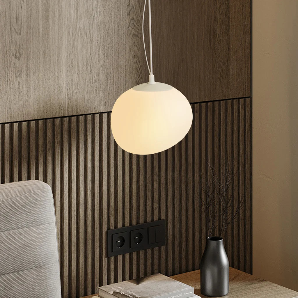 Lampe à Suspension Blanche Moderne Boden Pebble – Éclairage Élégant et Ambiance Apaisante Éclairage Electro Paris