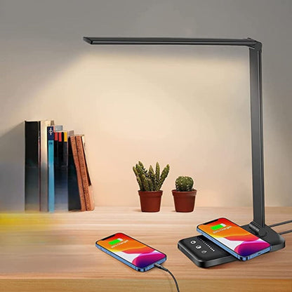 Lampe de Bureau LED avec Port USB et Modes Ajustables Lampe de table Electro Paris Noir foncé
