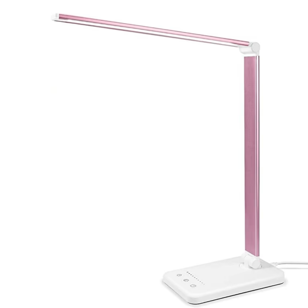 Lampe de Bureau LED Moderne avec Port USB – 5 Modes d’Éclairage & Luminosité Réglable Lampe de table Electro Paris Rose