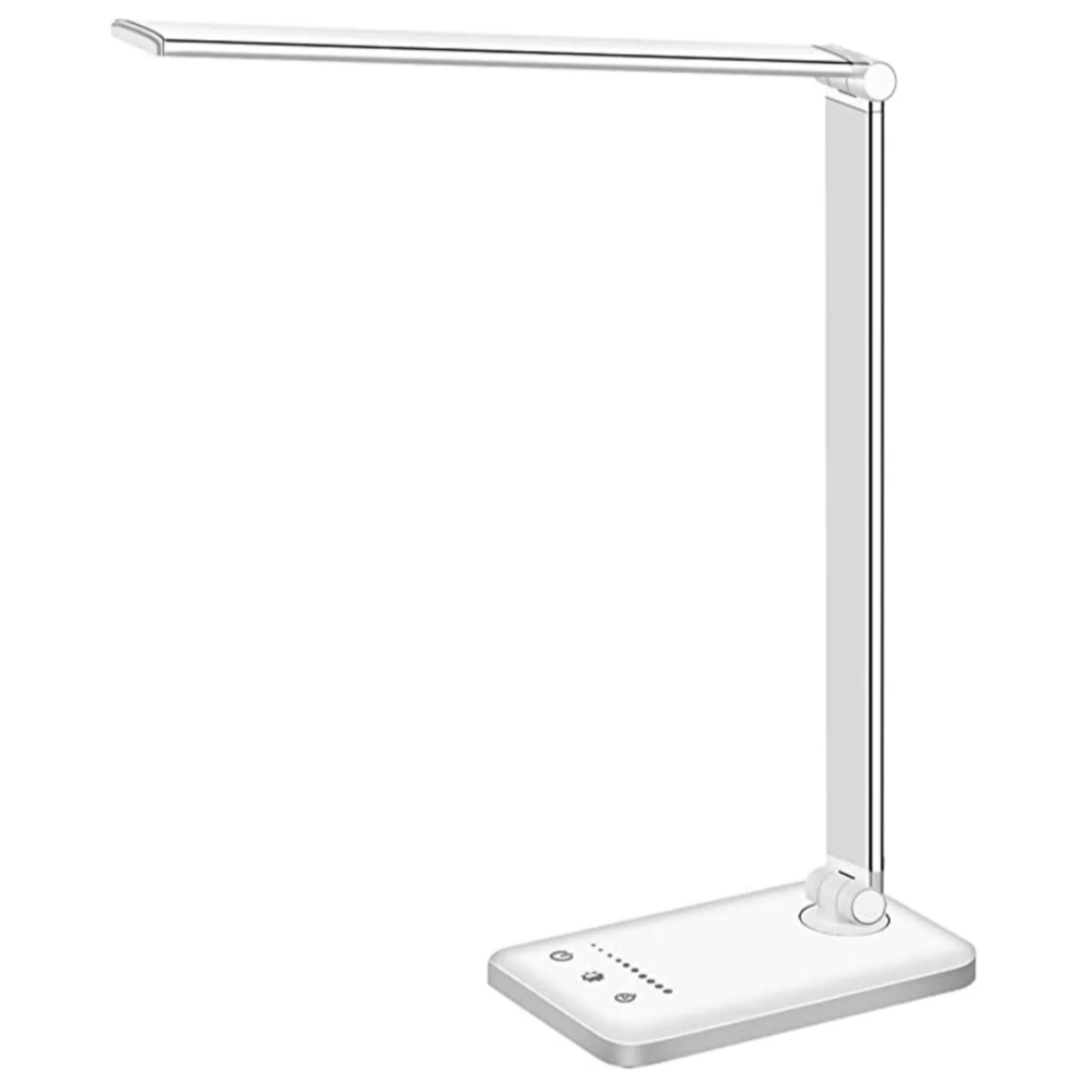 Lampe de Bureau LED Moderne avec Port USB – 5 Modes d’Éclairage & Luminosité Réglable Lampe de table Electro Paris Blanc