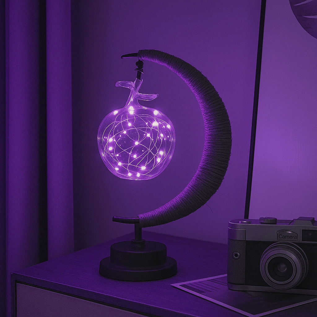 Lampe de Chevet Originale LED en Forme de Lune – Ambiance Douce pour Chambre Lampes Electro Paris Violet Apple