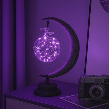 Lampe de Chevet Originale LED en Forme de Lune – Ambiance Douce pour Chambre Lampes Electro Paris Violet Apple