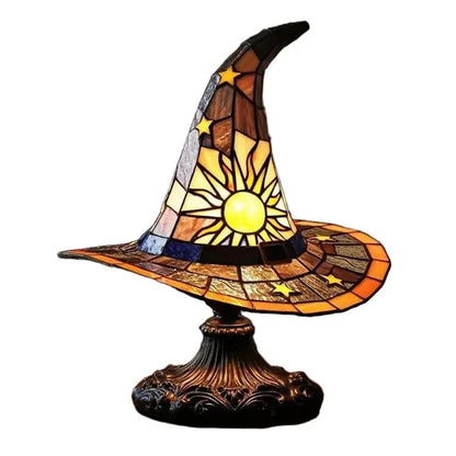 Lampe de Sorcière en Vitrail – Veilleuse Enfant pour Décoration Halloween Lampes de table Electro Paris