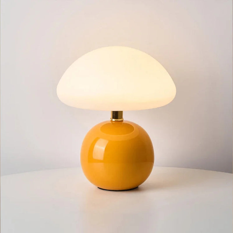 Lampe de Table Champignon Crème à Lumière d’Ambiance Douce Table Lamp Electro Paris Orange