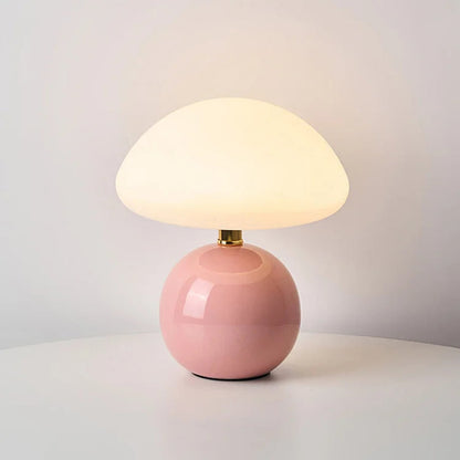Lampe de Table Champignon Crème à Lumière d’Ambiance Douce Table Lamp Electro Paris Rose