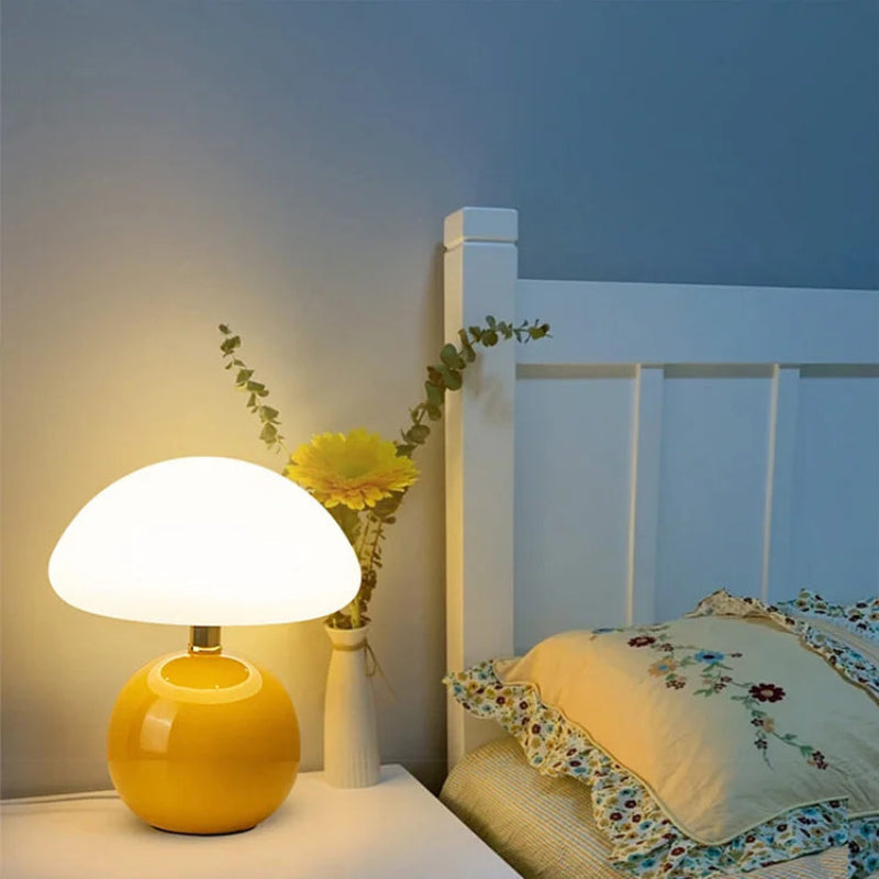 Lampe de Table Champignon Crème à Lumière d’Ambiance Douce Table Lamp Electro Paris