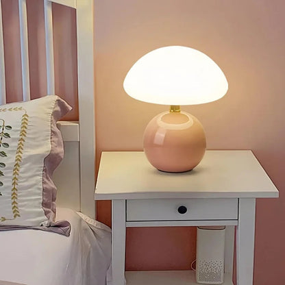 Lampe de Table Champignon Crème à Lumière d’Ambiance Douce Table Lamp Electro Paris