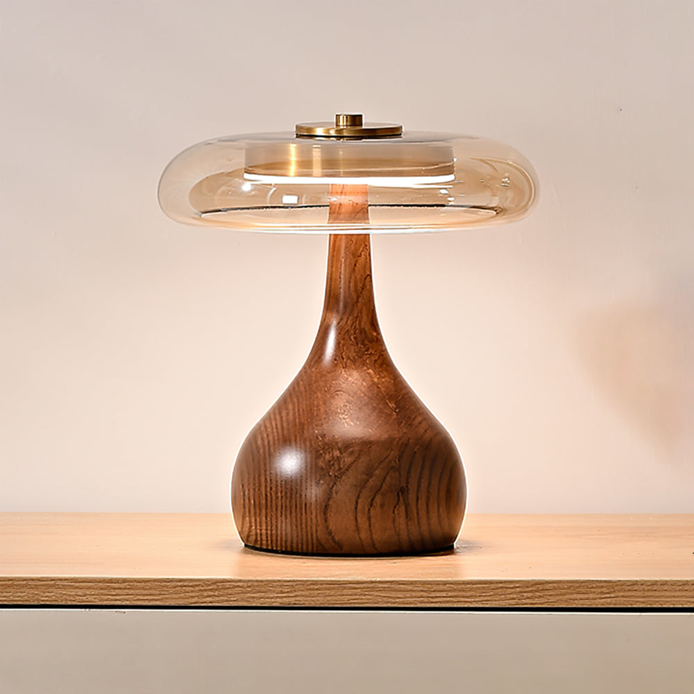 Lampe de Table LED Contemporaine avec Finition en Bois Table Lamp Electro Paris
