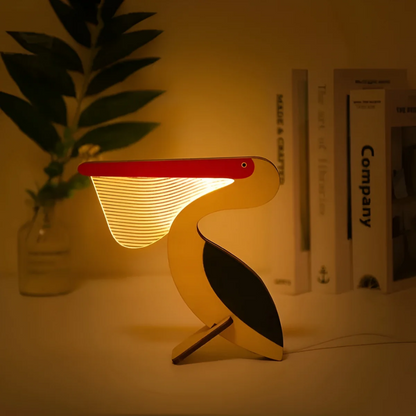 Lampe de Table LED Minimaliste à Éclat Chaleureux Children Lamps Electro Paris Pélican (17x17cm)