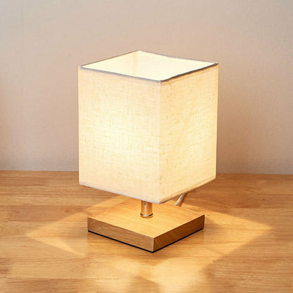 Lampe de Table Minimaliste en Lin et Bois – Éclairage Chaleureux pour Intérieurs Modernes Lampe de table Electro Paris Lin Plaque carrée
