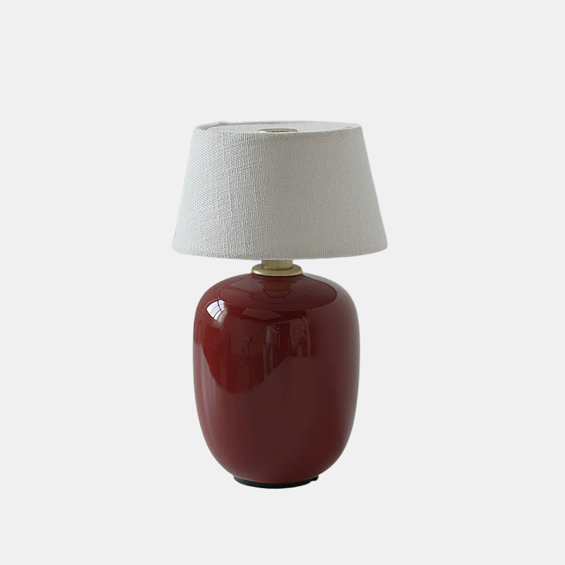 Lampe de Table Moderne avec Chargeur USB – Éclairage Portable à Commande Tactile Lampes de table Electro Paris Dia 12cm x H 20cm Rouge & Blanc