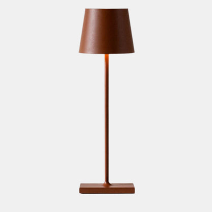 Lampe de Table Rechargeable Sans Fil en Aluminium avec Éclairage LED Table Lamp Electro Paris Marron