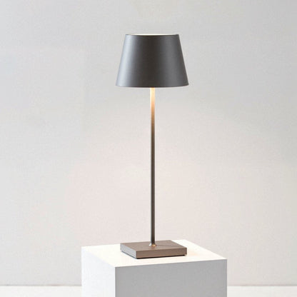 Lampe de Table Rechargeable Sans Fil en Aluminium avec Éclairage LED Table Lamp Electro Paris Gris