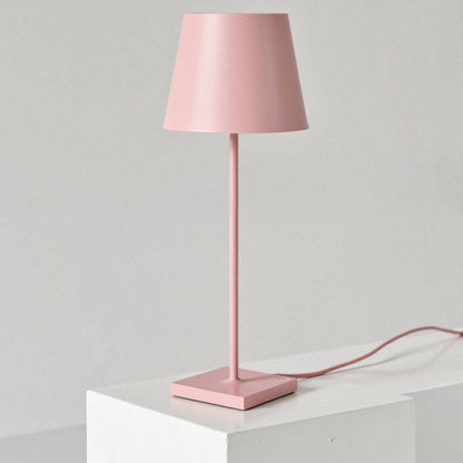 Lampe de Table Rechargeable Sans Fil en Aluminium avec Éclairage LED Table Lamp Electro Paris Rose