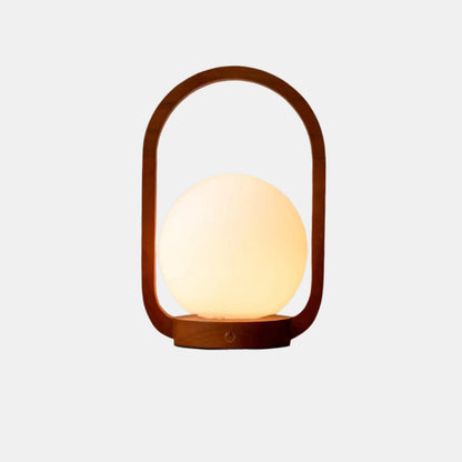 Lampe de Table Rechargeable et Sans Fil en Bois de Caoutchouc Table Lamp Electro Paris