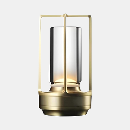 Lampe de Table Sans Fil Étanche en Cristal avec Variateur Tactile pour Éclairage Intérieur Extérieur Éclairage Electro Paris Or