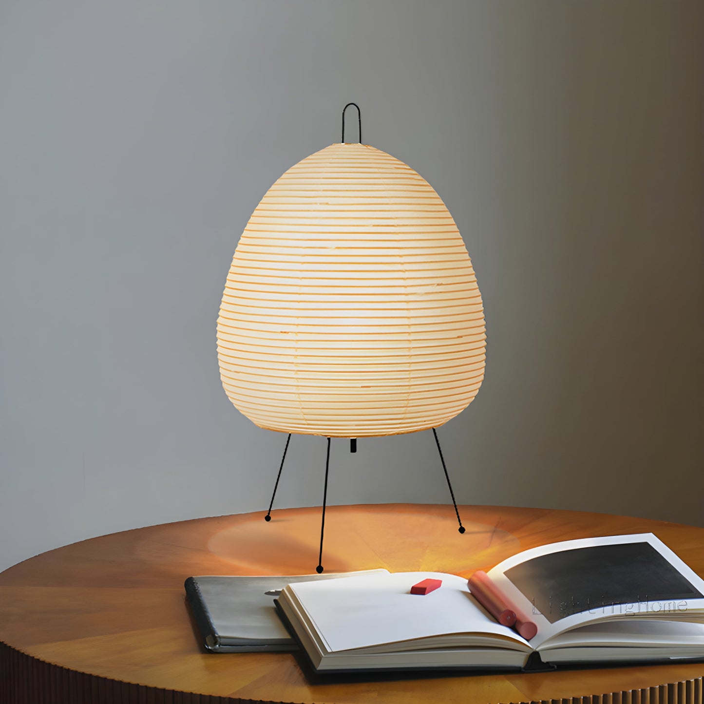 Lampe de Table en Papier de Riz pour Intérieurs Apaisants Table Lamp Electro Paris