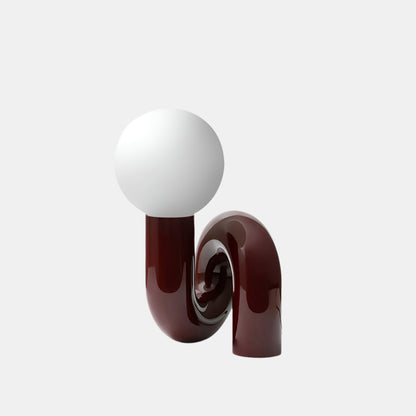 Lampe de Table en Verre en Spirale pour Intérieurs Élégants Table Lamp Electro Paris Dia 26 cm x H 40 cm Rouge foncé