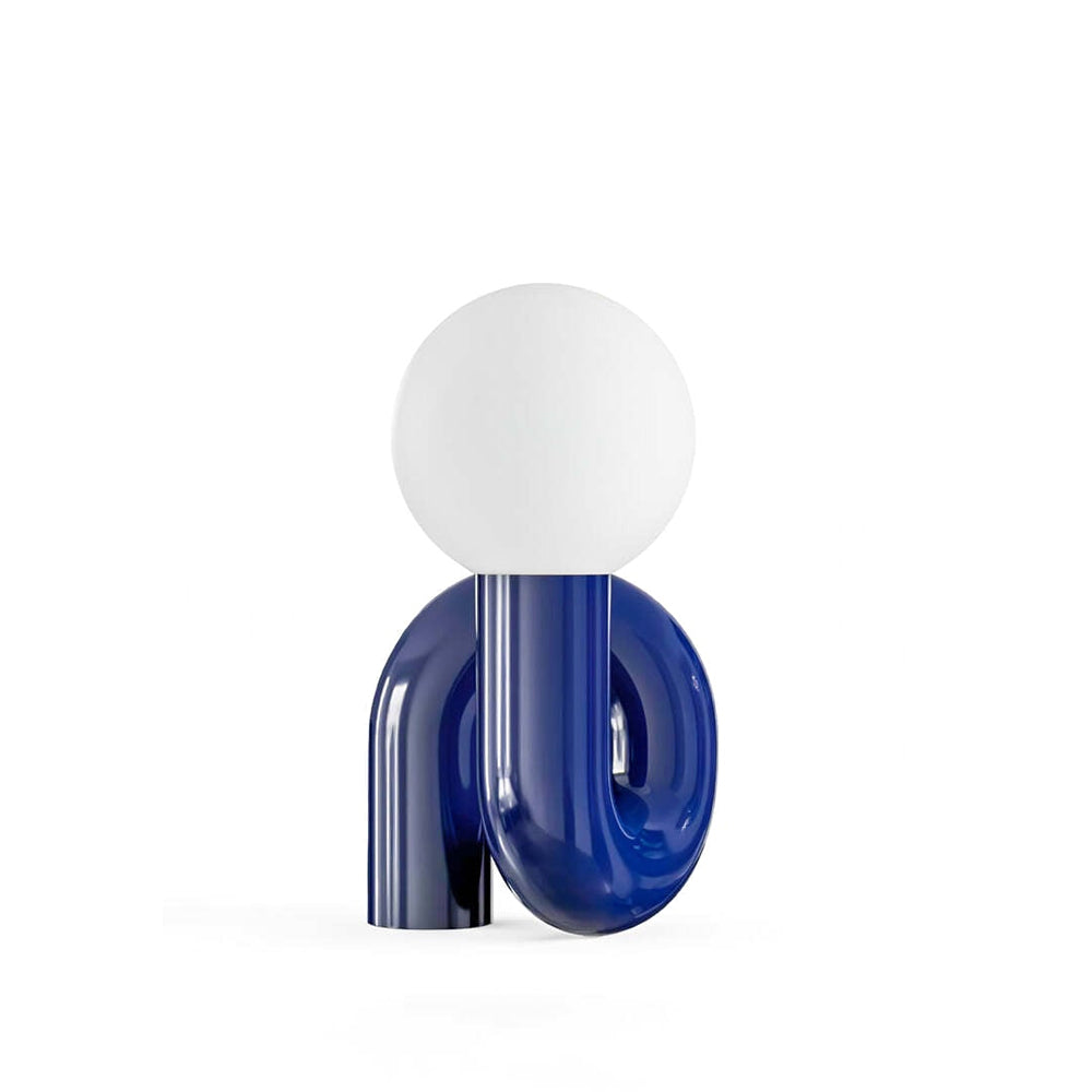 Lampe de Table en Verre en Spirale pour Intérieurs Élégants Table Lamp Electro Paris Dia 26 cm x H 40 cm Bleu