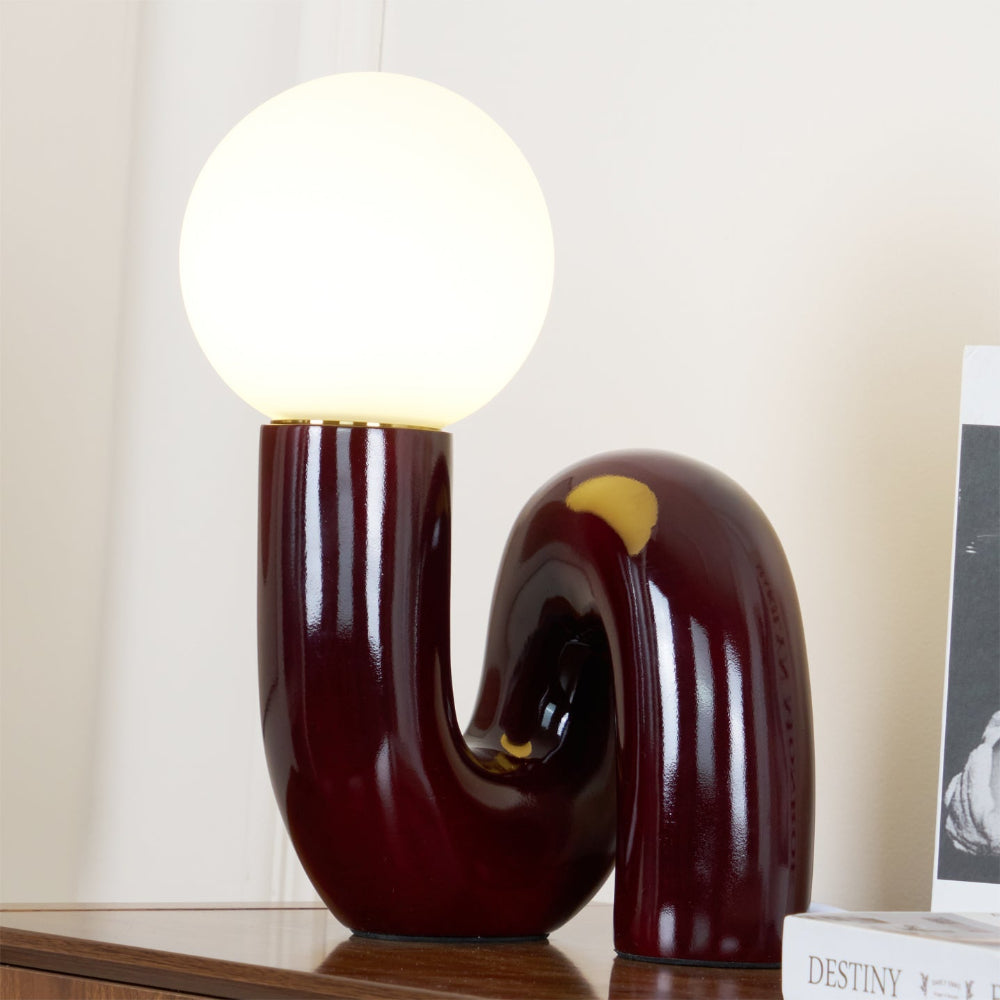 Lampe de Table en Verre en Spirale pour Intérieurs Élégants Table Lamp Electro Paris