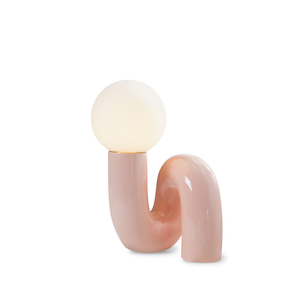 Lampe de Table en Verre en Spirale pour Intérieurs Élégants Table Lamp Electro Paris Dia 26 cm x H 40 cm Rose