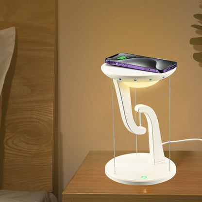 Lampe de table LED ronde moderne et support pour téléphone portable Charger Lamp Electro Paris