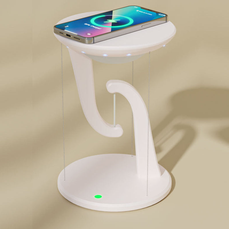 Lampe de table LED ronde moderne et support pour téléphone portable Charger Lamp Electro Paris