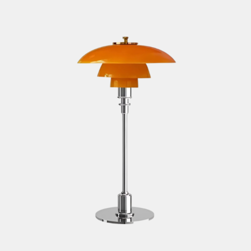 Lampe de table moderne avec lumière d'ambiance douce Lampe de table Electro Paris Ambre Argent