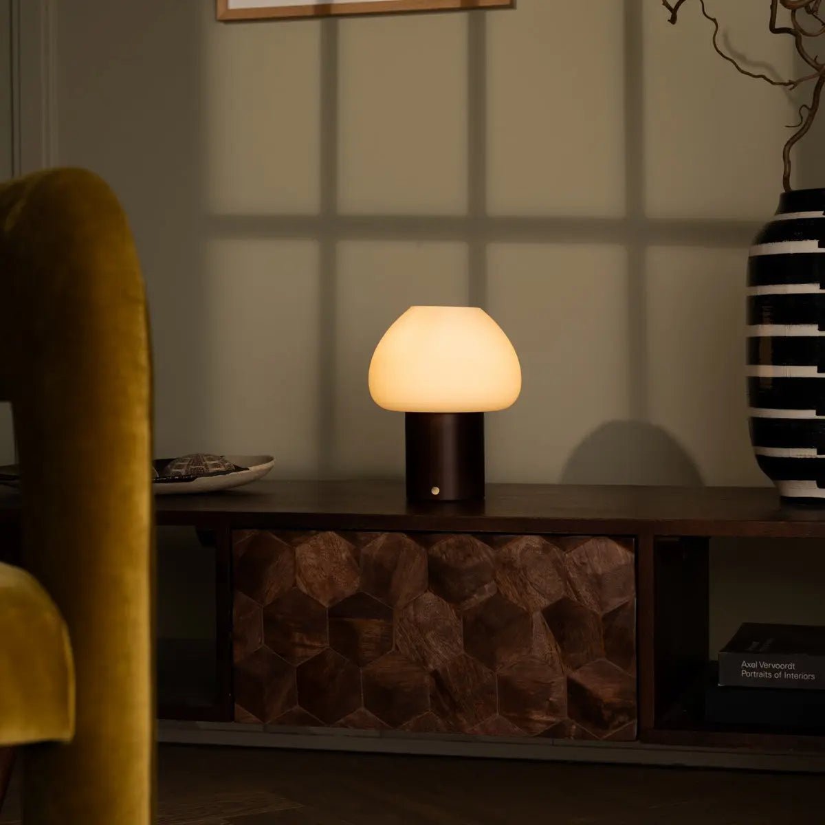 Lampe en Bois Rechargeable Dimmable Table Lamp Electro Paris