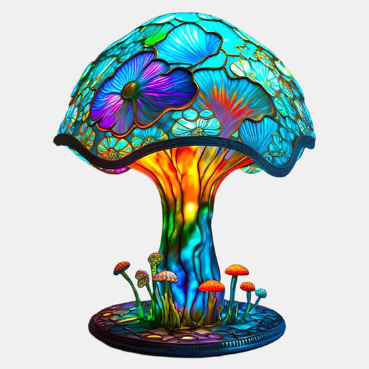 Lampe en verre coloré avec effet lumineux apaisant Table Lamp Electro Paris Fleur de lotus