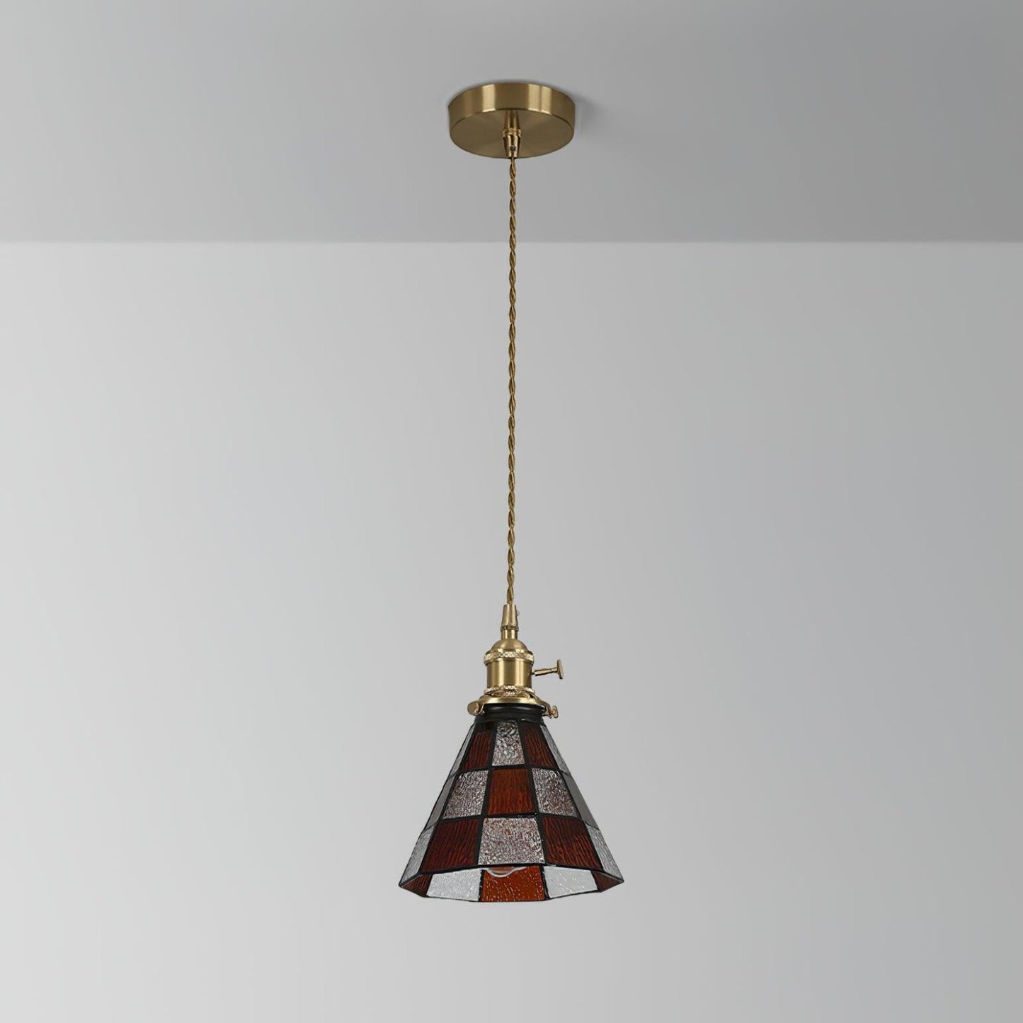 Lampe suspendue rétro chic avec un design artistique en métal et verre Ceiling Lamp Electro Paris