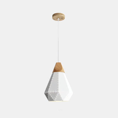 Lampe à suspension géométrique moderne avec motif diamant Ceiling Lamp Electro Paris A Trous Blanc 22 cm