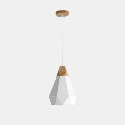 Lampe à suspension géométrique moderne avec motif diamant Ceiling Lamp Electro Paris A Blanc 22 cm