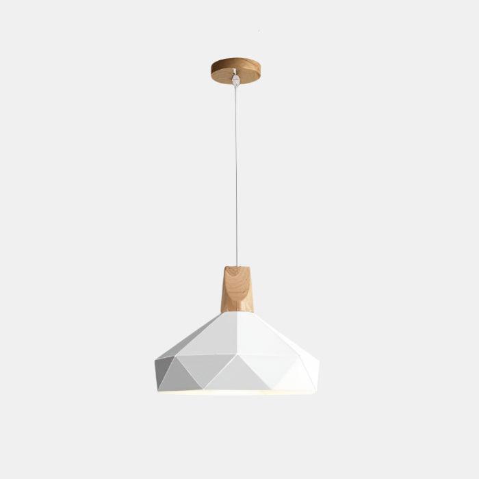 Lampe à suspension géométrique moderne avec motif diamant Ceiling Lamp Electro Paris B Blanc 30 cm