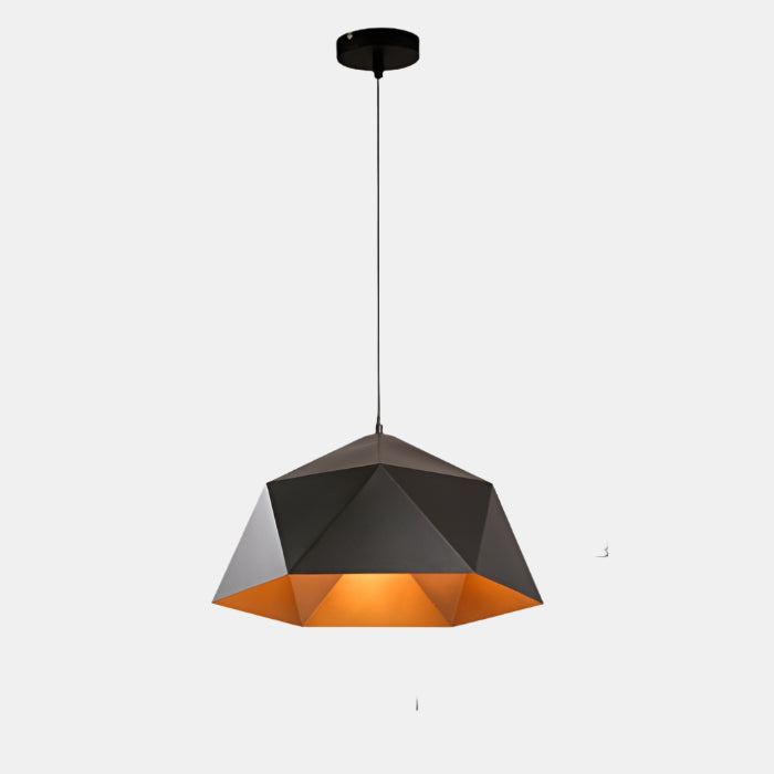 Lampe à suspension géométrique moderne avec motif diamant Ceiling Lamp Electro Paris B Noir 25 cm