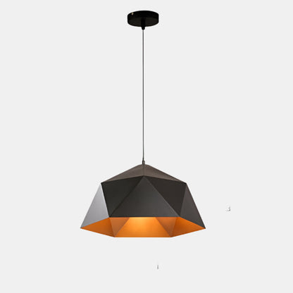 Lampe à suspension géométrique moderne avec motif diamant Ceiling Lamp Electro Paris B Noir 25 cm