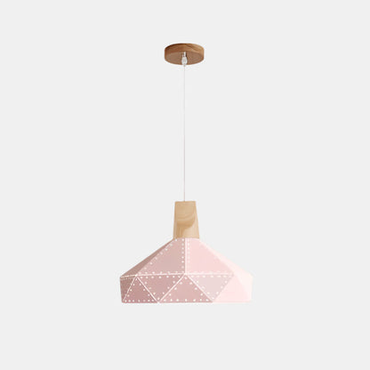 Lampe à suspension géométrique moderne avec motif diamant