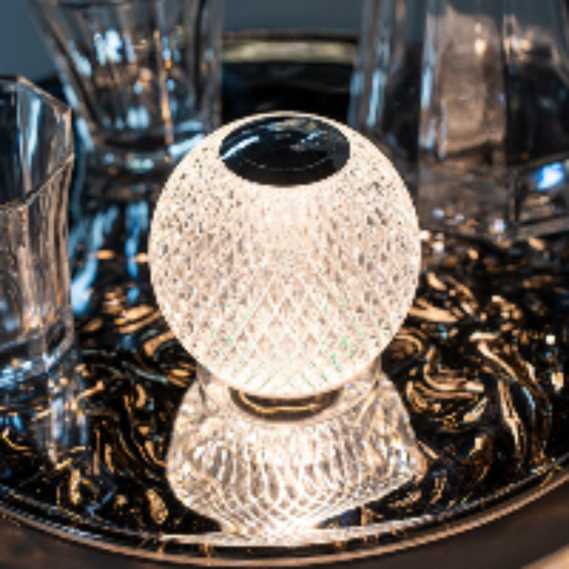 Lampe tactile moderne en cristal de verre Table Lamp Electro Paris