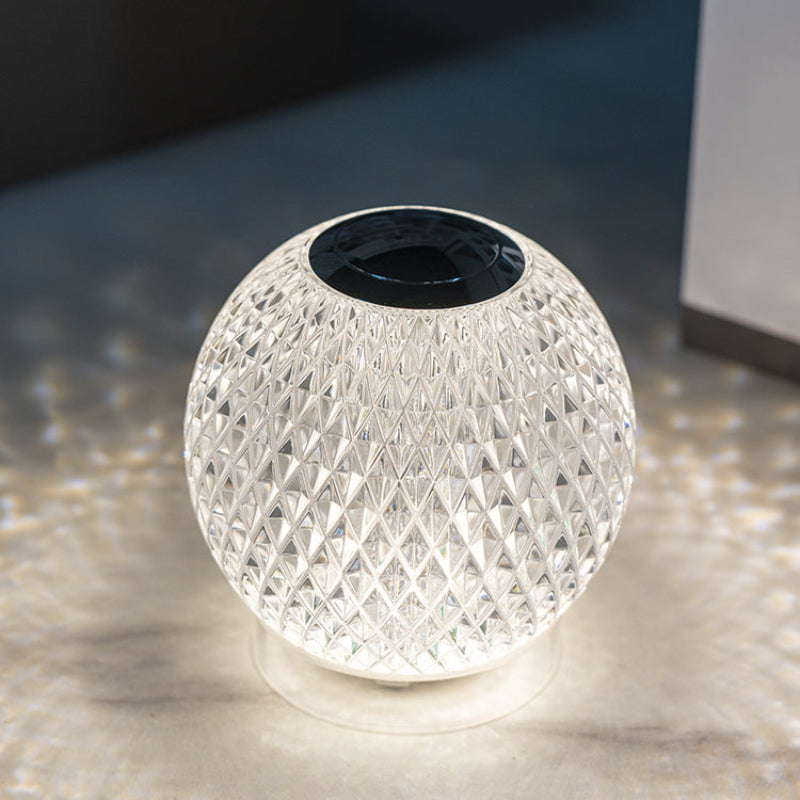 Lampe tactile moderne en cristal de verre Table Lamp Electro Paris